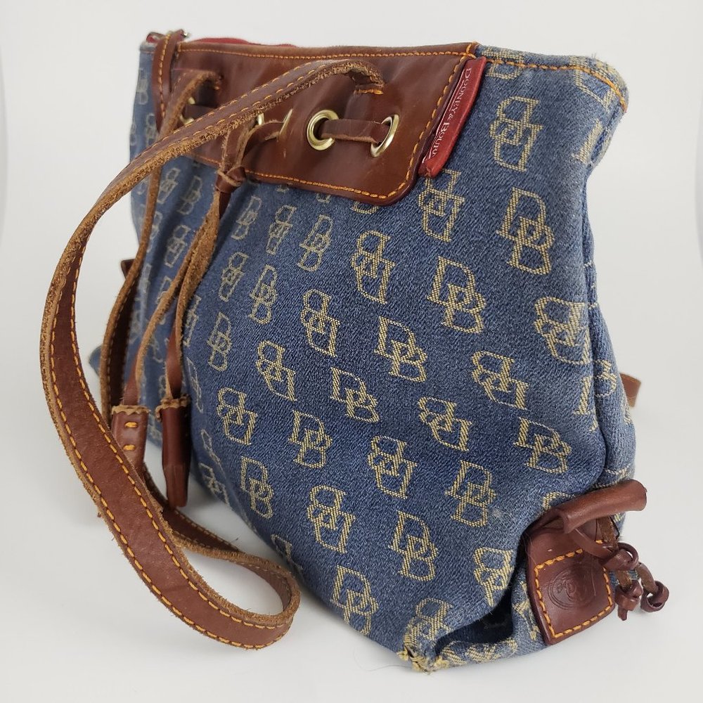 Vintage Dooney & Bourke Canvas Shoulder Bag Purse